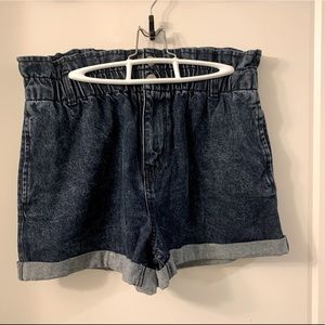 High Waist Paperbag Shorts